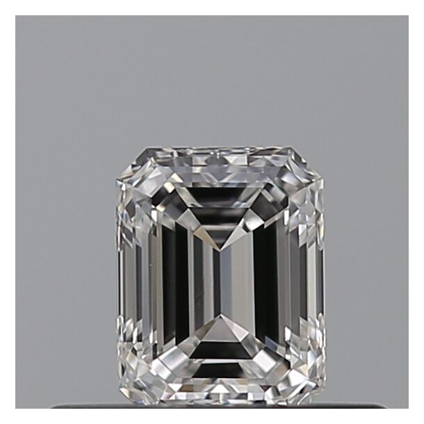 0.39 Karat Diamant Im Smaragdschliff, Farbe F, Reinheit VVS1