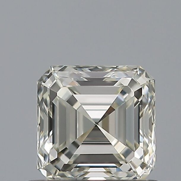 0.55 Carat Diamond, Asscher Cut, Color H, Clarity VVS2