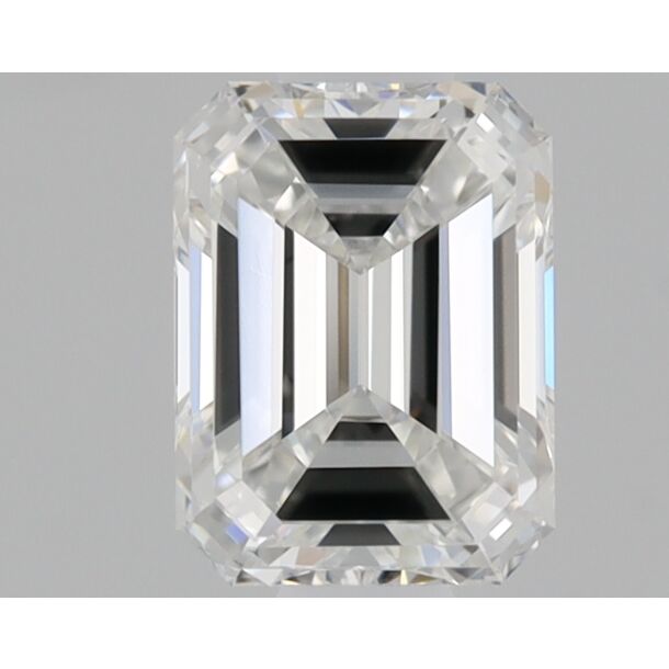 0.6 Carat Diamant Naturel de taille émeraude, Couleur F, Pureté VS1