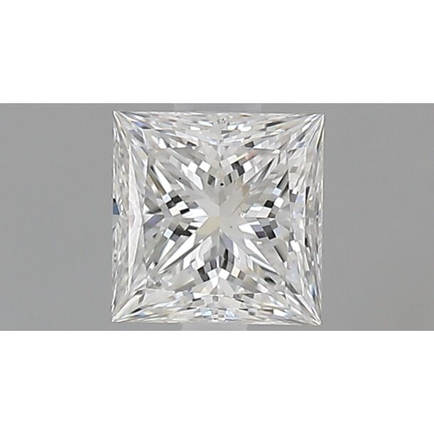 0.61 Carat Diamond, Princess Cut, Color F, Clarity SI1