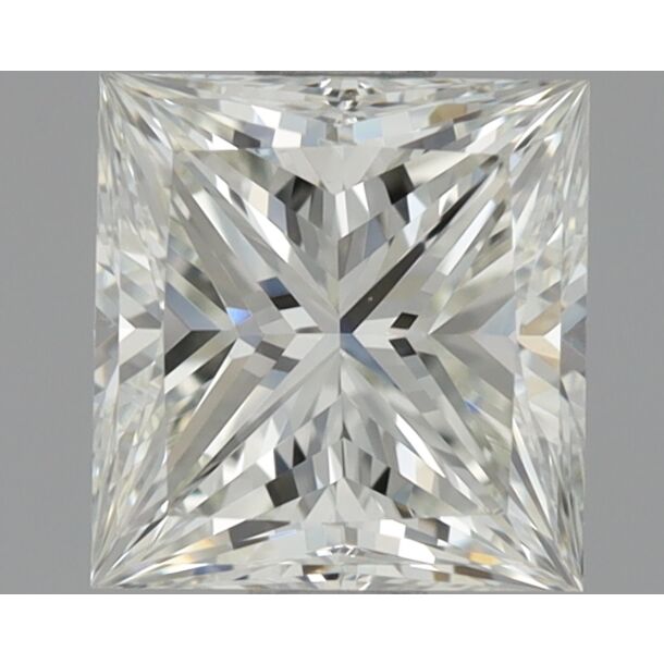 0.7 Carat Natural Diamond, Princess Cut, Color I, Clarity VVS2