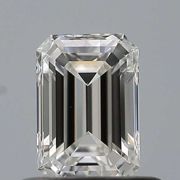 0.56 Carat Diamant de taille émeraude, Couleur H, Pureté VVS2