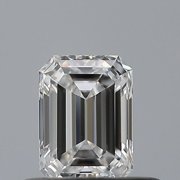 0.4 Carat Diamond, Emerald Cut, Color D, Clarity IF