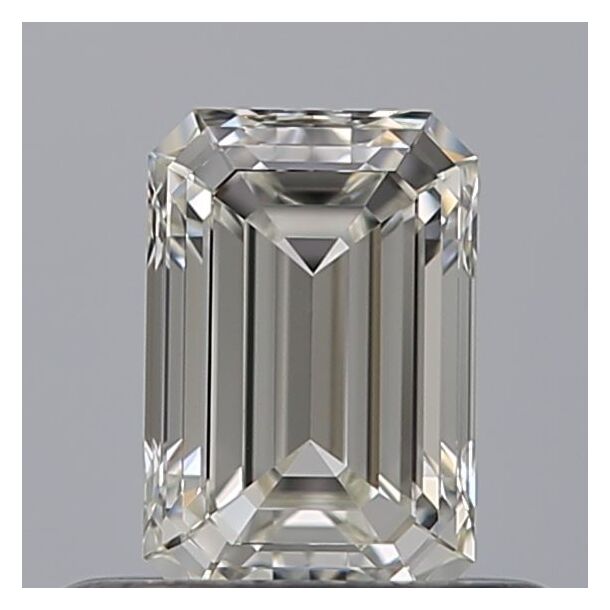 0.5 Carat Diamond, Emerald Cut, Color G, Clarity VVS2