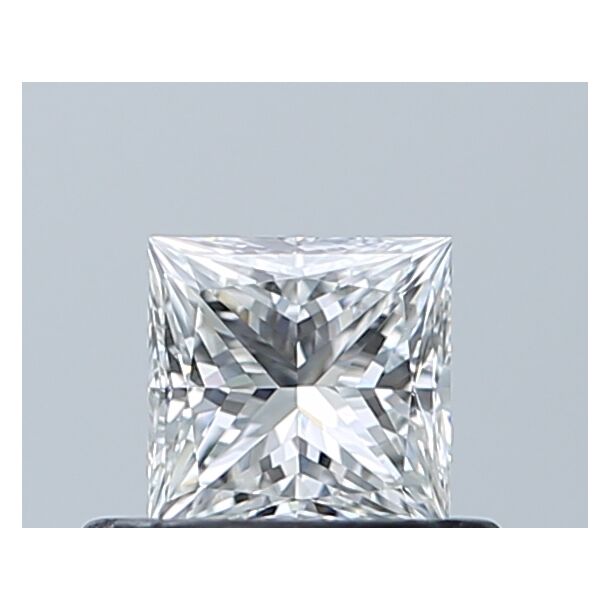 0.42 Carat Diamond, Princess Cut, Color F, Clarity VVS2