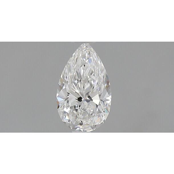 0.5 Carat Diamond, Pear Cut, Color F, Clarity VVS2