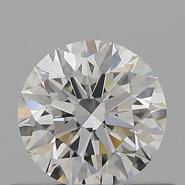 0.52 Carat Diamond, Round Cut, Color F, Clarity VVS2