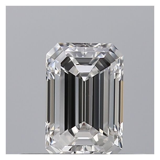 0.38 Carat Diamant de taille émeraude, Couleur D, Pureté VVS1