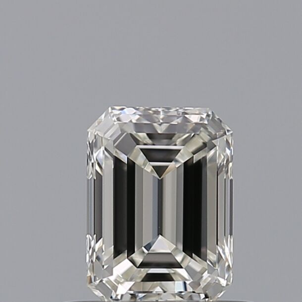 0.5 Carat Diamond, Emerald Cut, Color G, Clarity VVS2