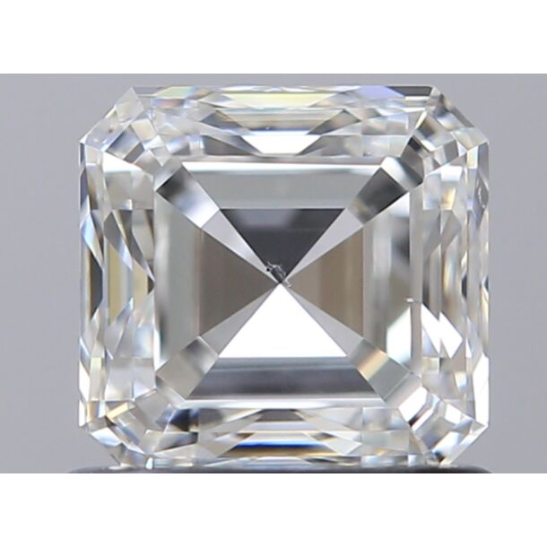 0.9 Carat Natural Diamond, Asscher Cut, Color G, Clarity SI1