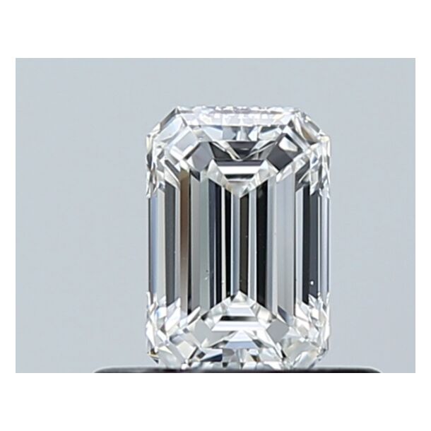 0.5 Carat Natural Diamond, Emerald Cut, Color F, Clarity VS2