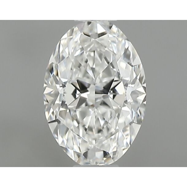 0.5 Carat Natural Diamond, Oval Cut, Color H, Clarity IF