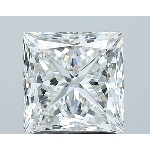 2.01 Carat Diamond, Princess Cut, Color G, Clarity SI1