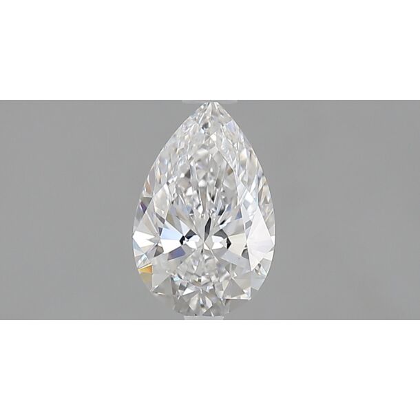 0.7 Carat Natural Diamond, Pear Cut, Color D, Clarity VVS1
