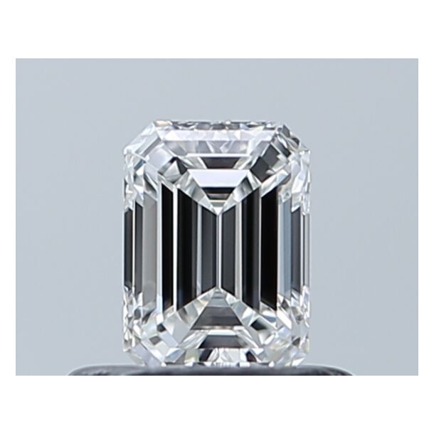0.44 Carat Natural Diamond, Emerald Cut, Color F, Clarity VVS1