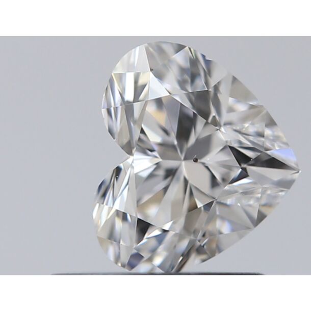 0.62 Carat Diamant Naturel de taille Coeur, Couleur D, Pureté VS2