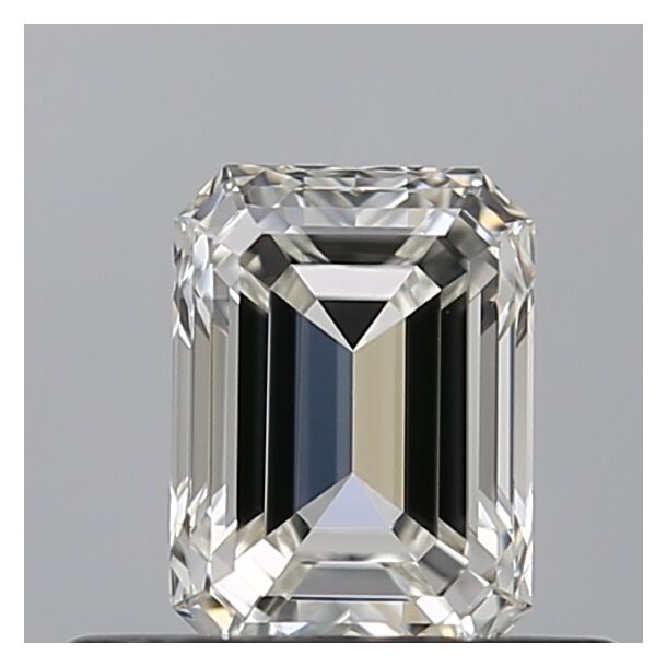 0.51 Karat Natürlicher Diamant Im Smaragdschliff, Farbe H, Reinheit VVS2