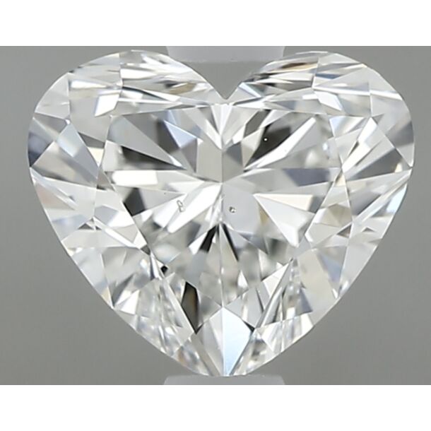 0.76 Carat Diamant Naturel de taille Coeur, Couleur G, Pureté SI1