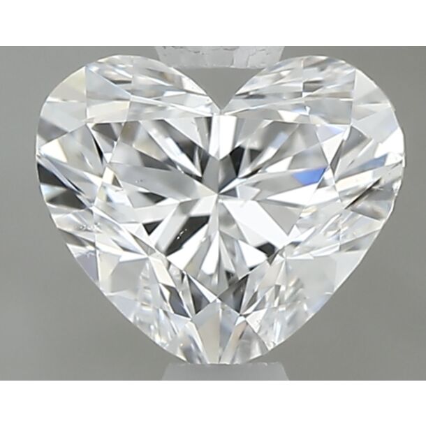0.6 Carat Diamant Naturel de taille Coeur, Couleur D, Pureté SI1
