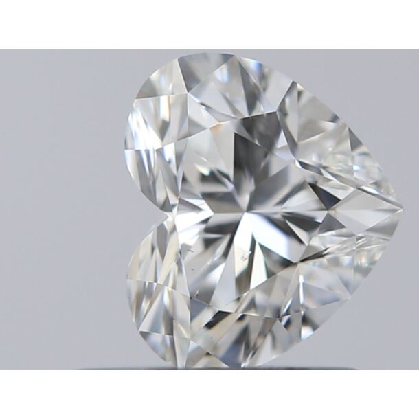 0.61 Carat Natural Diamond, Heart Cut, Color H, Clarity SI1