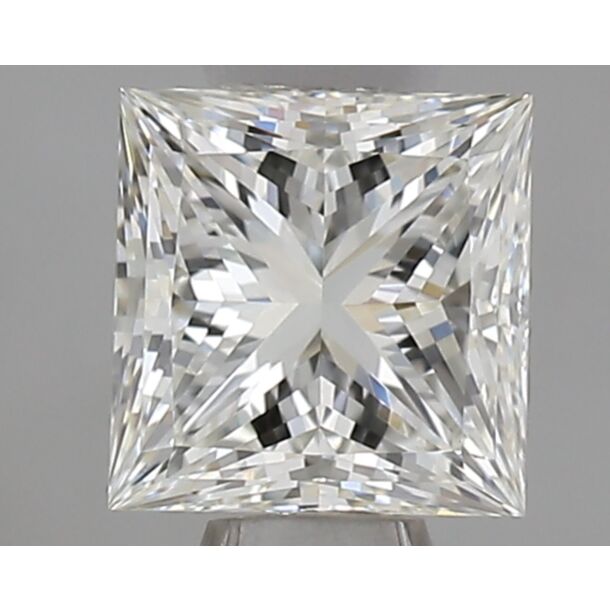 0.52 Carat Natural Diamond, Princess Cut, Color H, Clarity VVS1