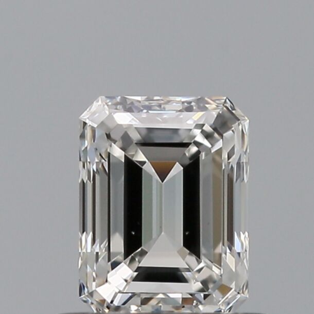 0.56 Carat Natural Diamond, Emerald Cut, Color F, Clarity VS2 0.56 Carat Natural Diamond, Emerald Cut, Color F, Clarity VS2
