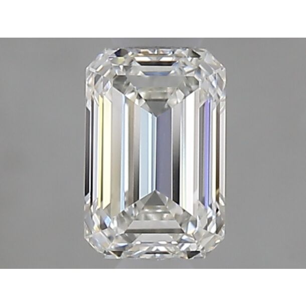 0.52 Karat Natürlicher Diamant Im Smaragdschliff, Farbe F, Reinheit SI1