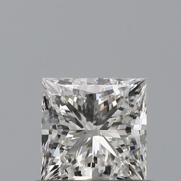 0.53 Carat Natural Diamond, Princess Cut, Color G, Clarity VVS2