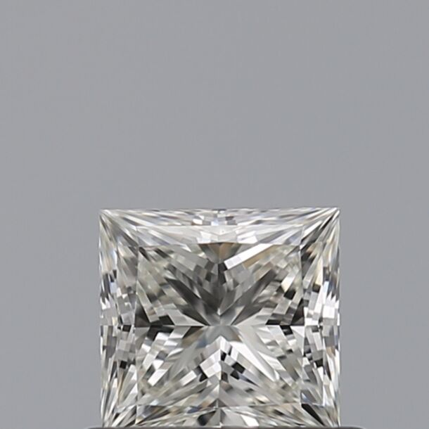 0.51 Carat Natural Diamond, Princess Cut, Color G, Clarity VVS2