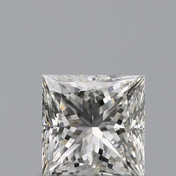 0.51 Carat Natural Diamond, Princess Cut, Color G, Clarity VVS2