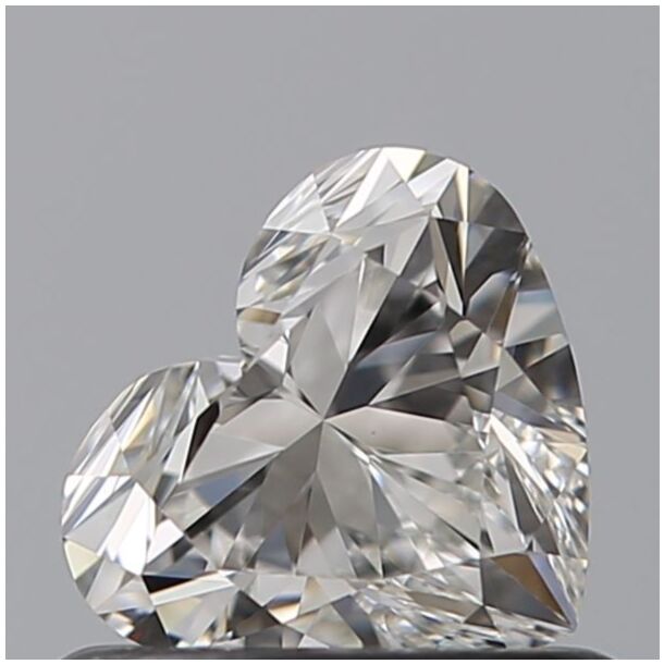0.59 Karat Natürlicher Diamant Im Herzschliff, Farbe G, Reinheit VS1