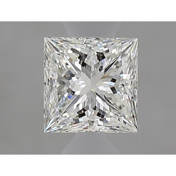 0.5 Carat Natural Diamond, Princess Cut, Color G, Clarity VVS2