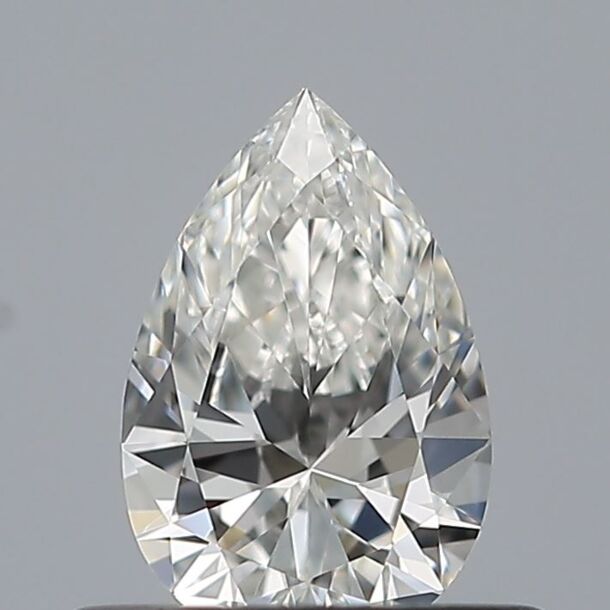 0.38 Carat Diamant Naturel de taille Poire, Couleur F, Pureté VS1