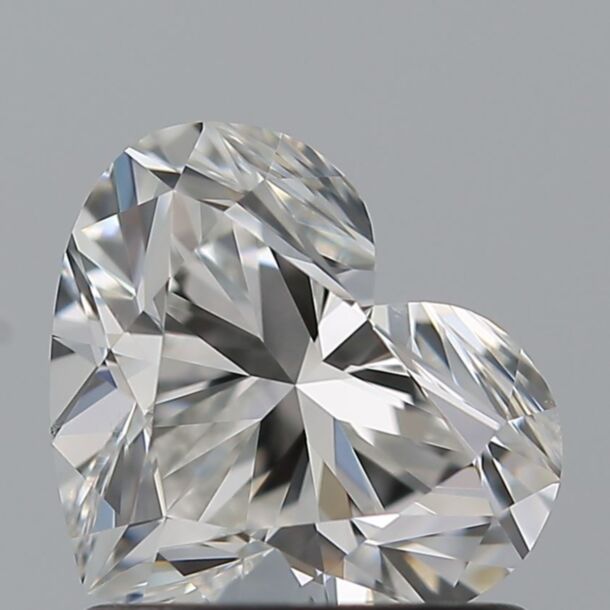 1.01 Carat Diamant Naturel de taille Coeur, Couleur G, Pureté VVS1