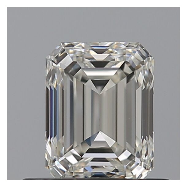 0.7 Carat Natural Diamond, Emerald Cut, Color I, Clarity VVS2
