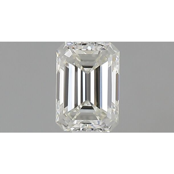 0.6 Carat Natural Diamond, Emerald Cut, Color H, Clarity VVS1