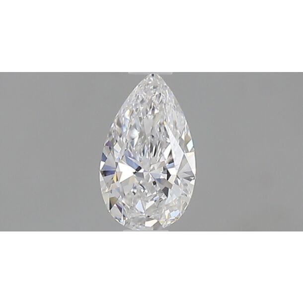 0.41 Carat Diamant Naturel de taille Poire, Couleur D, Pureté IF