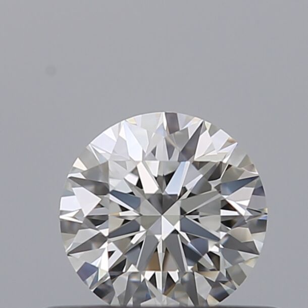 0.44 Carat Natural Diamond, Round Cut, Color F, Clarity VVS2