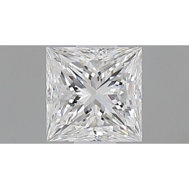 0.51 Karaat Natuurlijke Diamant met een Prinses vorm, Kleur D, Zuiverheid VS2