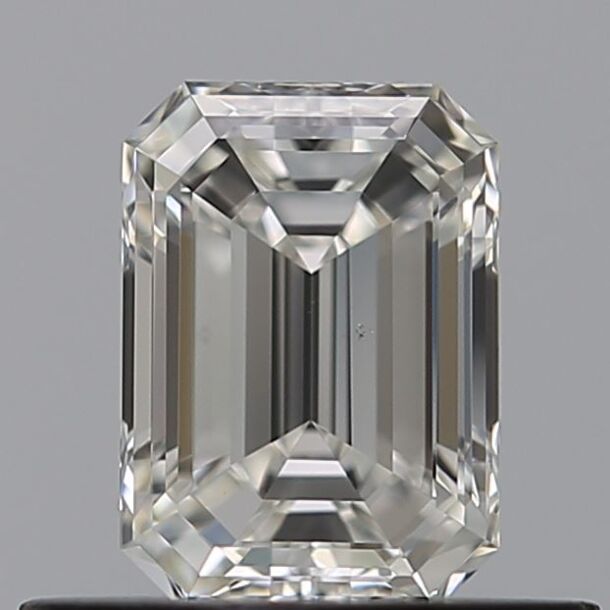 0.5 Karat Natürlicher Diamant Im Smaragdschliff, Farbe F, Reinheit VS1