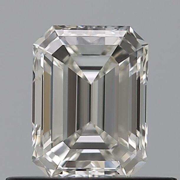 0.51 Karat Natürlicher Diamant Im Smaragdschliff, Farbe H, Reinheit VVS2