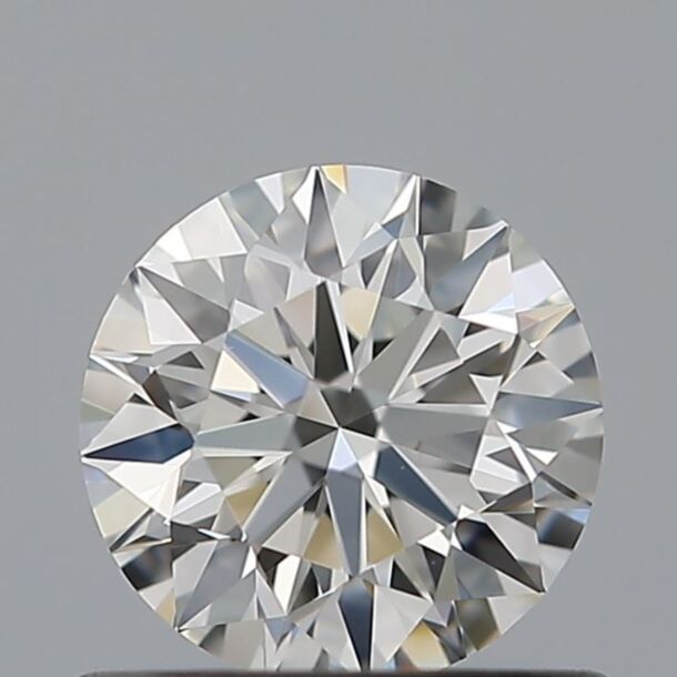 0.58 Carat Diamant Naturel de taille Brillant, Couleur F, Pureté VVS1
