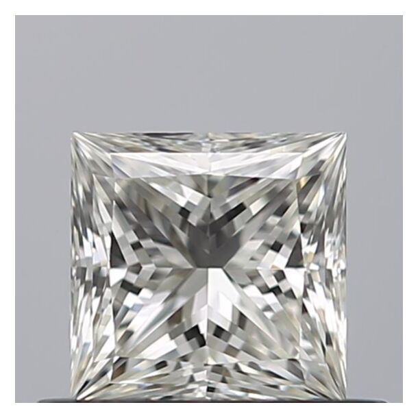 0.58 Carat Natural Diamond, Princess Cut, Color I, Clarity IF