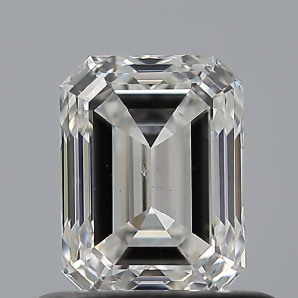 0.72 Karaat Natuurlijke Diamant met een Smaragd vorm, Kleur E, Zuiverheid SI1