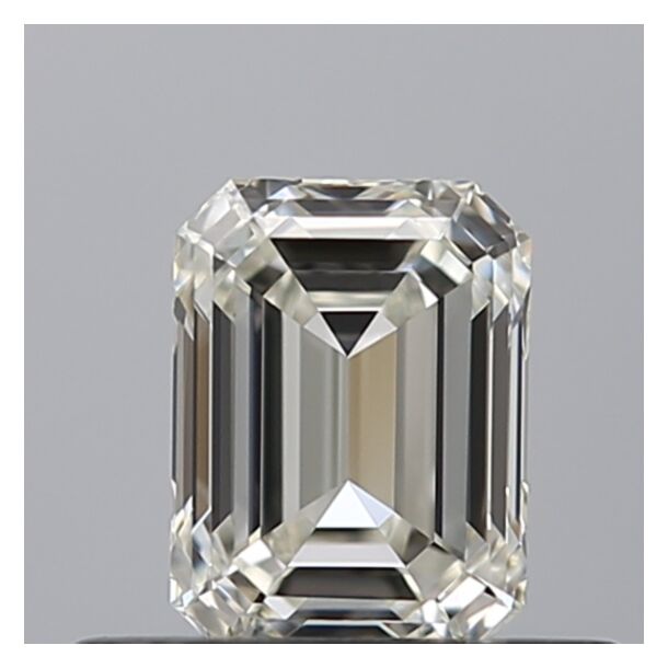 0.51 Carat Natural Diamond, Emerald Cut, Color H, Clarity VVS1