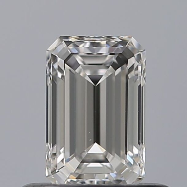 0.52 Carat Natural Diamond, Emerald Cut, Color D, Clarity VS2 0.52 Carat Natural Diamond, Emerald Cut, Color D, Clarity VS2