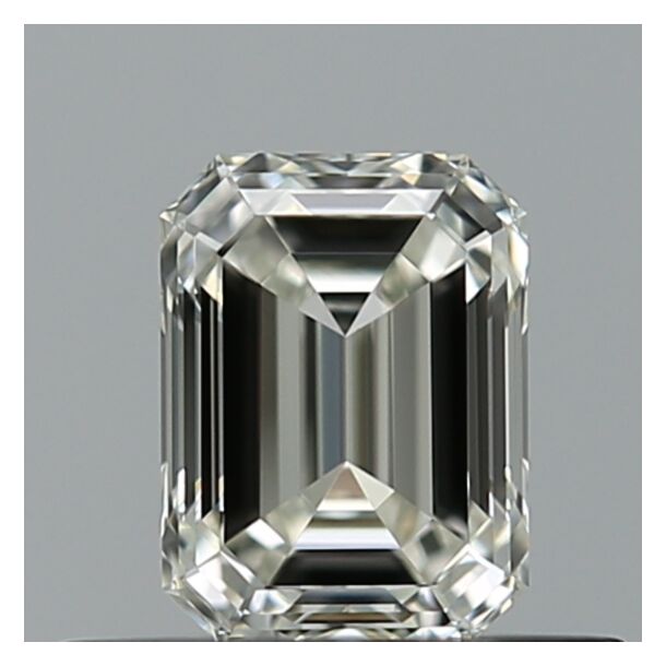 0.5 Carat Natural Diamond, Emerald Cut, Color H, Clarity IF