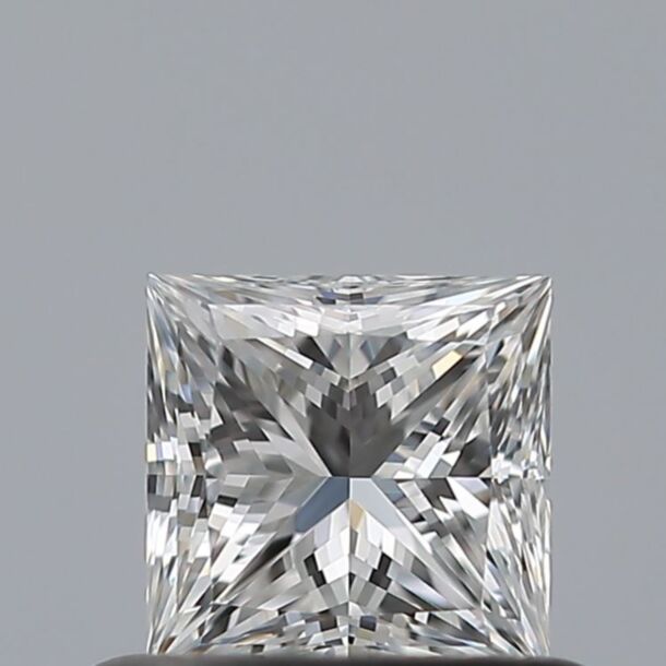 0.52 Karat Natürlicher Diamant Im Prinzessschliff, Farbe D, Reinheit VVS1