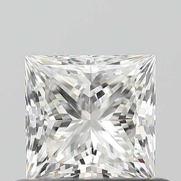 0.52 Carat Diamant Naturel de taille Princesse, Couleur G, Pureté VVS2