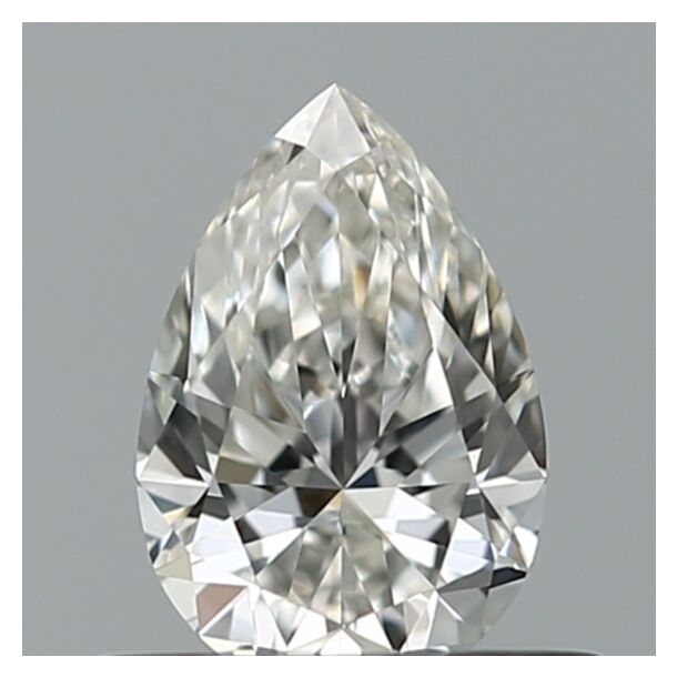 0.4 Carat Diamant Naturel de taille Poire, Couleur H, Pureté VVS2